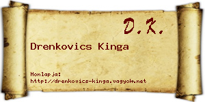 Drenkovics Kinga névjegykártya