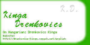 kinga drenkovics business card